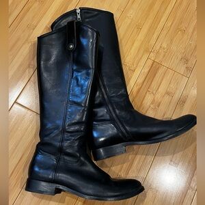 Frye black leather riding boots 7.5
